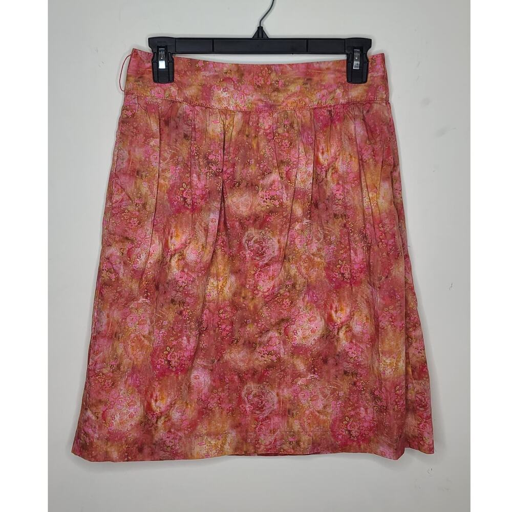 Brooks Brothers Liberty Art Fabrics abstract pink floral skirt with pockets - 2